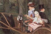 Mary Cassatt A Woman and Child in the Driving Seat oil painting reproduction